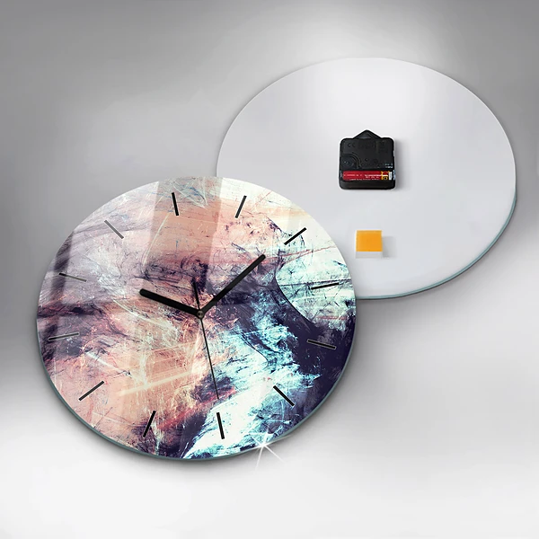 Wanduhr glas rund Abstraktes Bild