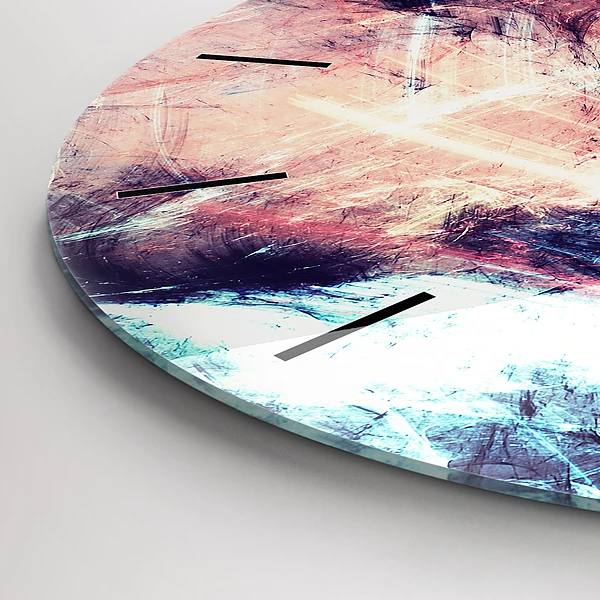 Wanduhr glas rund Abstraktes Bild