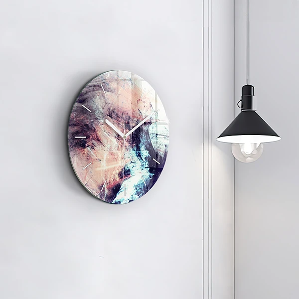 Wanduhr glas rund Abstraktes Bild