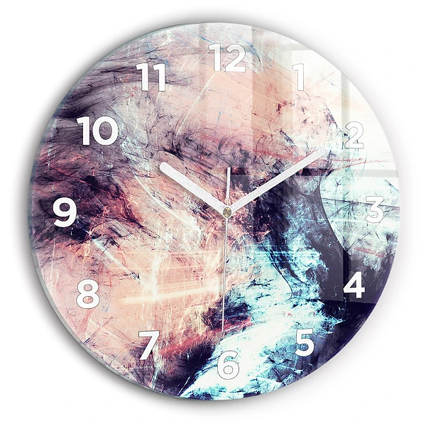 Wanduhr glas rund Abstraktes Bild