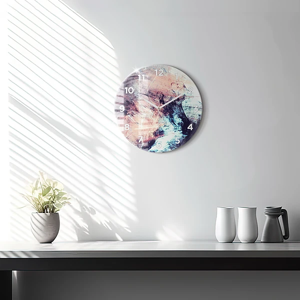 Wanduhr glas rund Abstraktes Bild