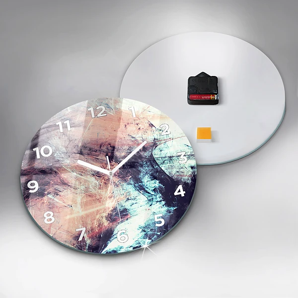 Wanduhr glas rund Abstraktes Bild