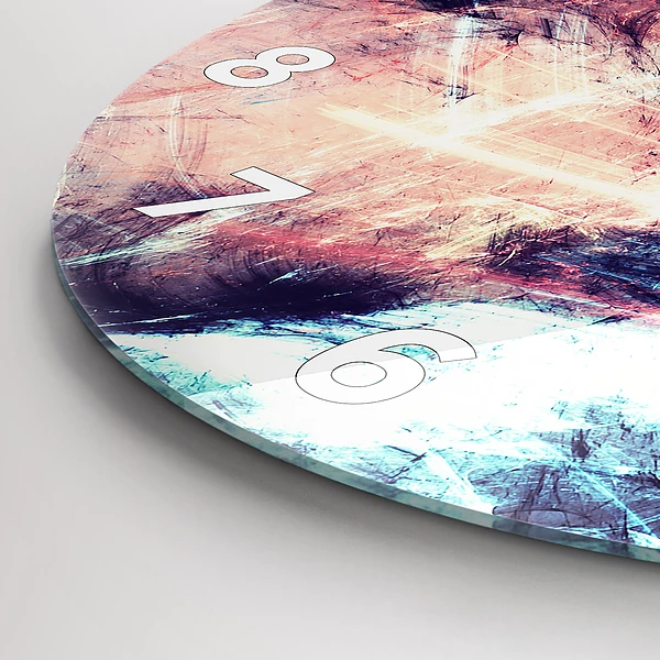 Wanduhr glas rund Abstraktes Bild
