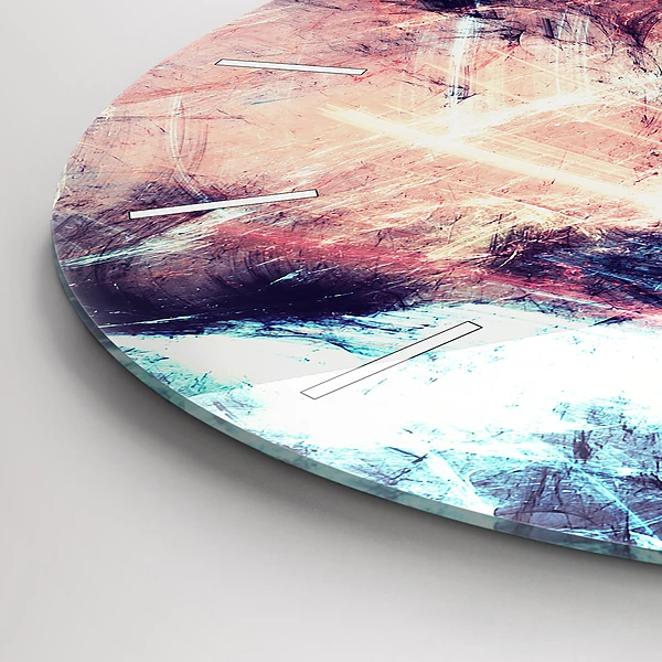 Wanduhr glas rund Abstraktes Bild