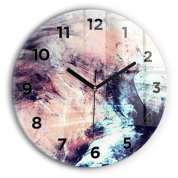 Wanduhr glas rund Abstraktes Bild