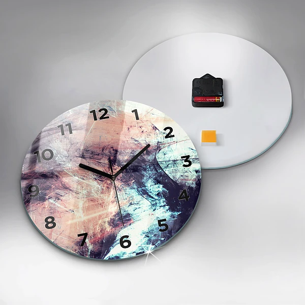 Wanduhr glas rund Abstraktes Bild