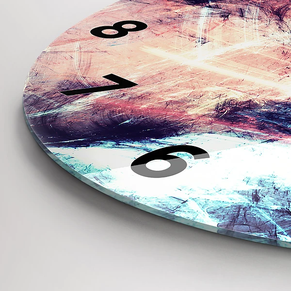 Wanduhr glas rund Abstraktes Bild