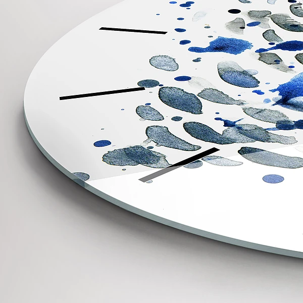 Wanduhr glas rund Eulenblick