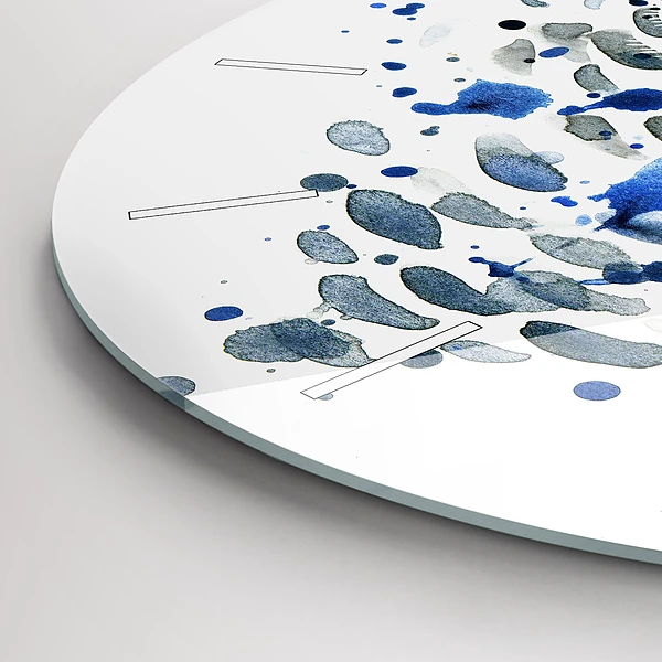 Wanduhr glas rund Eulenblick