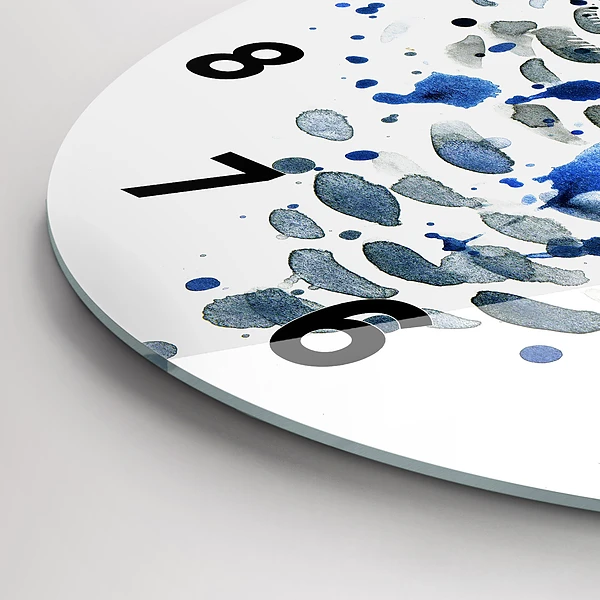 Wanduhr glas rund Eulenblick