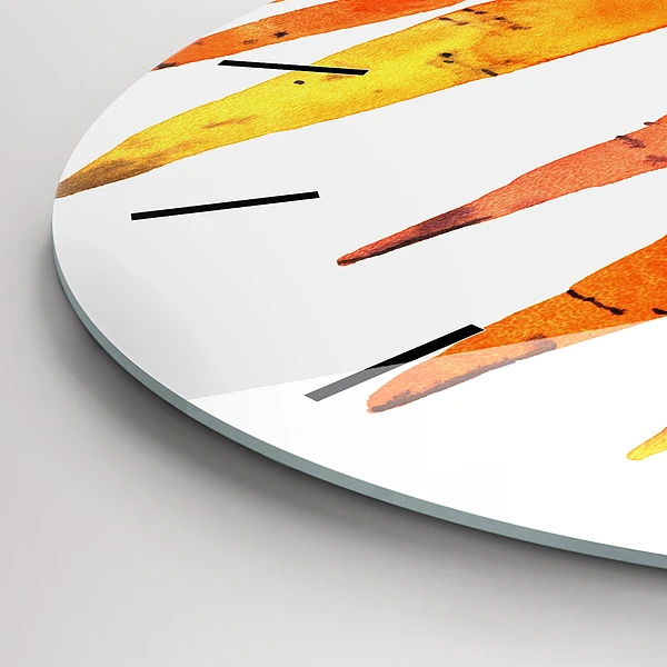 Wanduhr rund mit motiv Illustration von Karotten