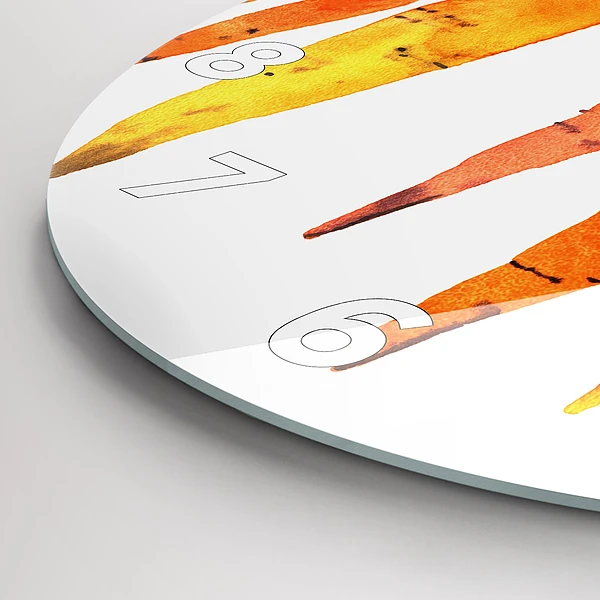 Wanduhr rund mit motiv Illustration von Karotten