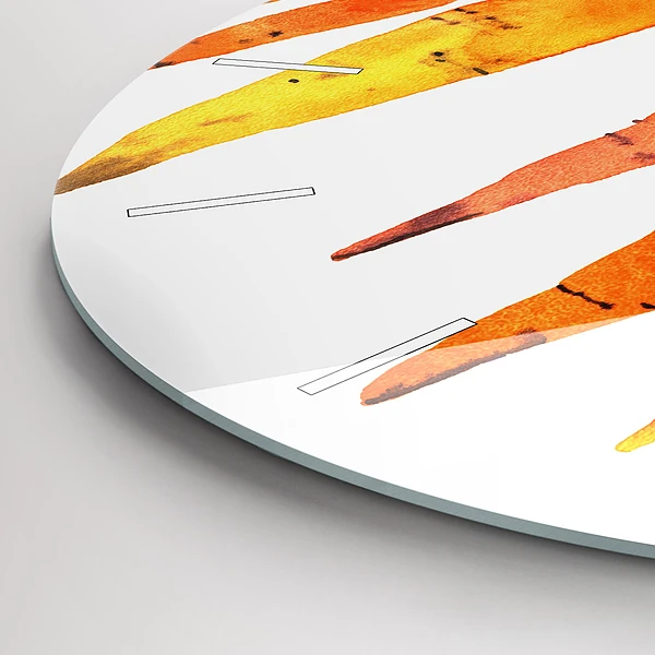 Wanduhr rund mit motiv Illustration von Karotten