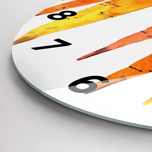 Wanduhr rund mit motiv Illustration von Karotten