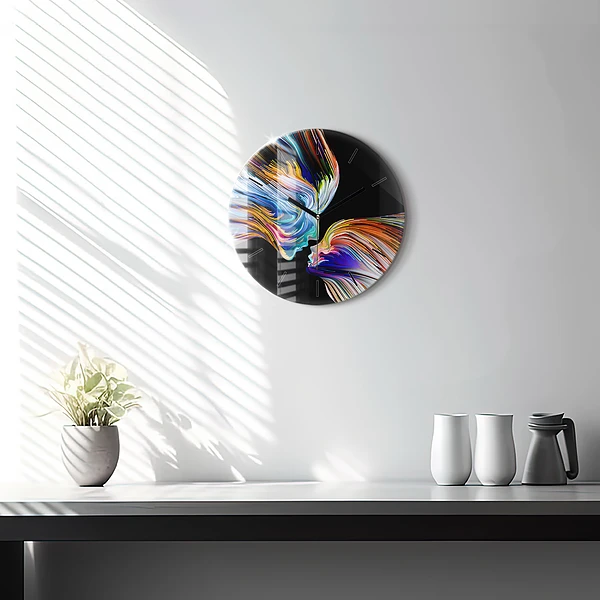 Wanduhr rund mit motiv Emotionale Kunst