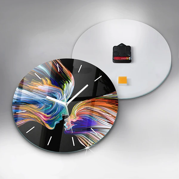 Wanduhr rund mit motiv Emotionale Kunst