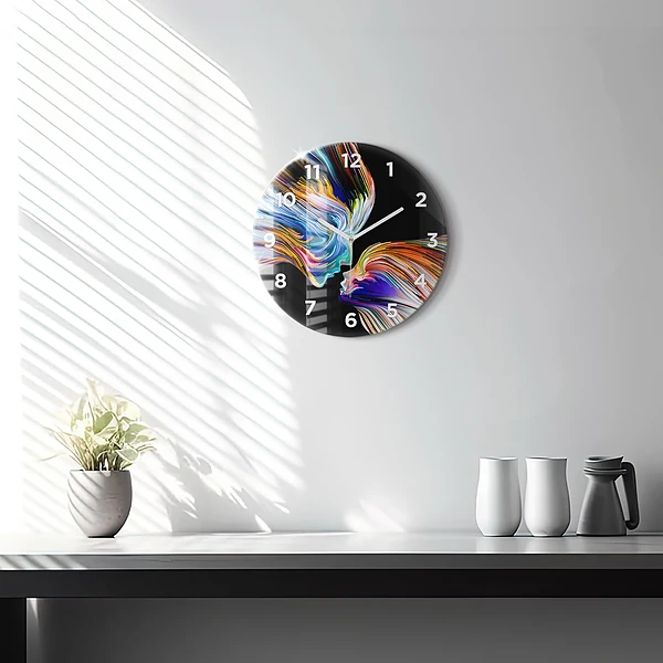 Wanduhr rund mit motiv Emotionale Kunst