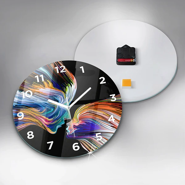 Wanduhr rund mit motiv Emotionale Kunst