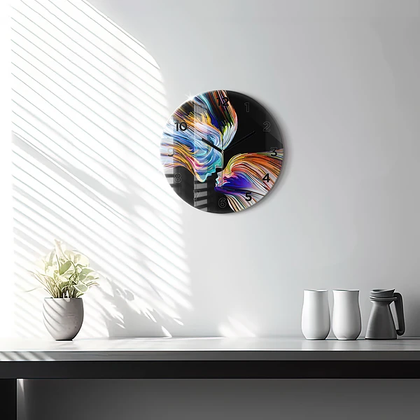 Wanduhr rund mit motiv Emotionale Kunst