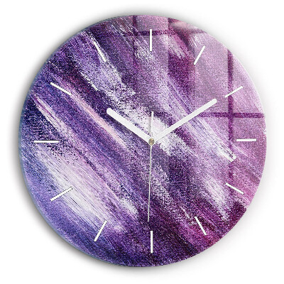 Wanduhr rund mit motiv Acrylfarbe Textur