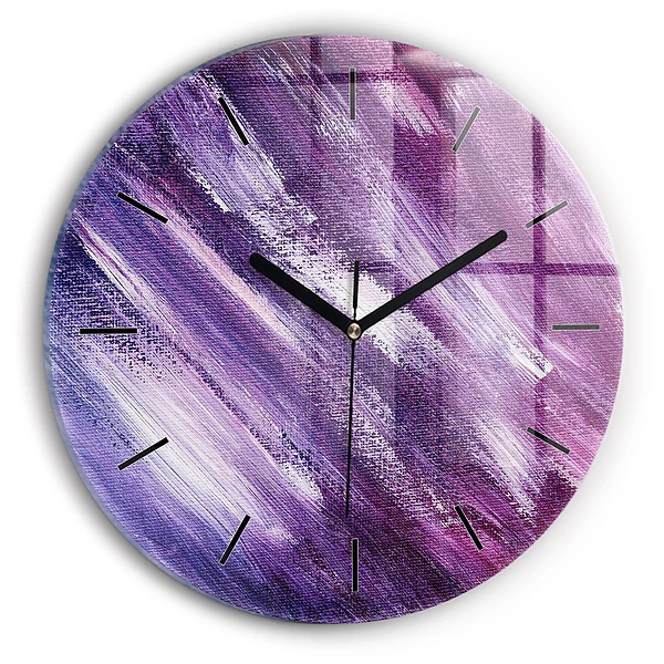 Wanduhr rund mit motiv Acrylfarbe Textur