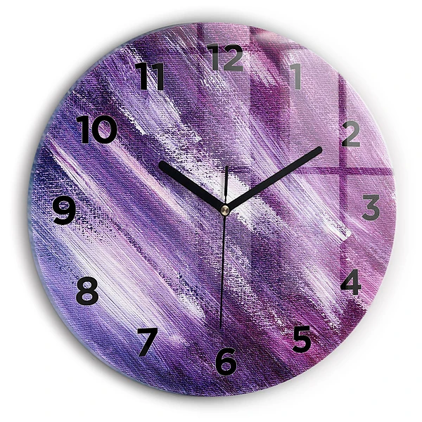 Wanduhr rund mit motiv Acrylfarbe Textur