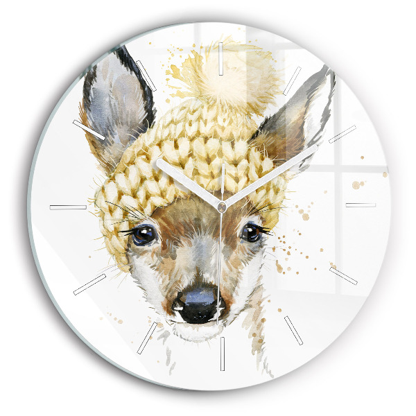 Wanduhr rund Hirsche