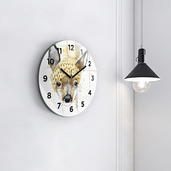 Wanduhr rund Hirsche