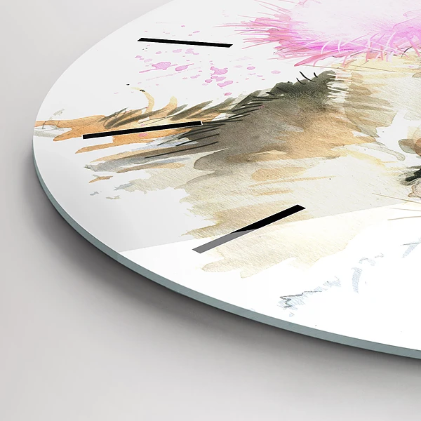 Wanduhr rund mit motiv Waldhirsch