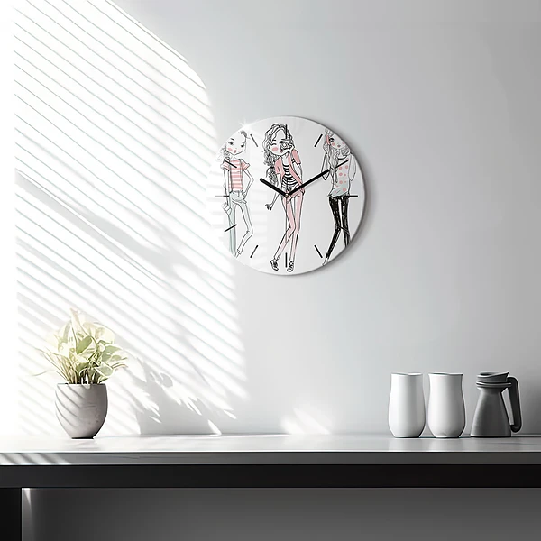 Wanduhr rund Frauenmode