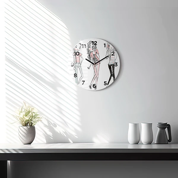 Wanduhr rund Frauenmode