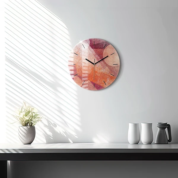 Wanduhr rund mit motiv Geometrische Abstraktion