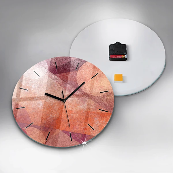 Wanduhr rund mit motiv Geometrische Abstraktion