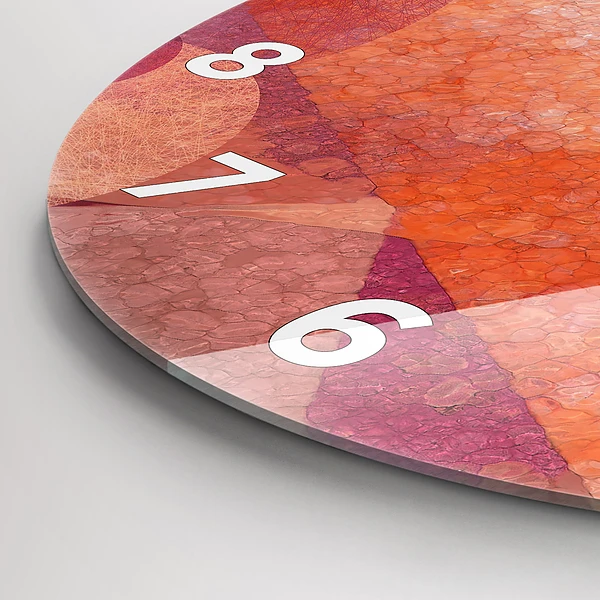 Wanduhr rund mit motiv Geometrische Abstraktion