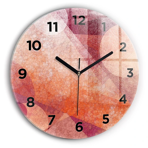 Wanduhr rund mit motiv Geometrische Abstraktion