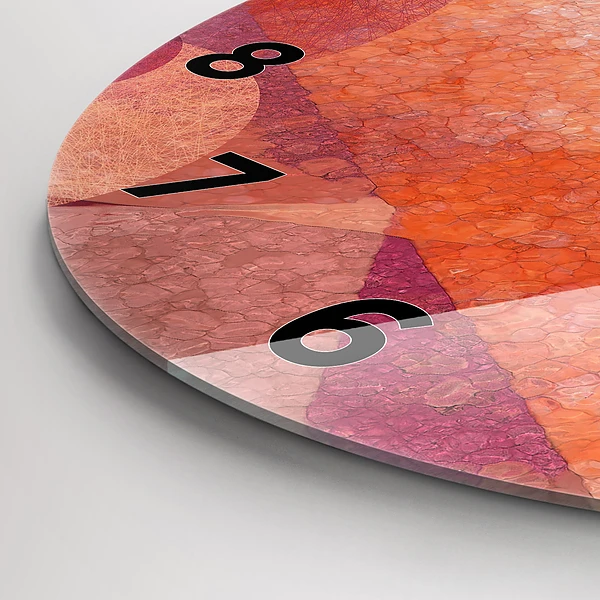 Wanduhr rund mit motiv Geometrische Abstraktion