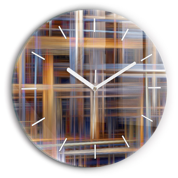 Wanduhr glas rund Geometrische Abstraktion