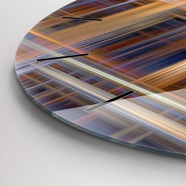 Wanduhr glas rund Geometrische Abstraktion
