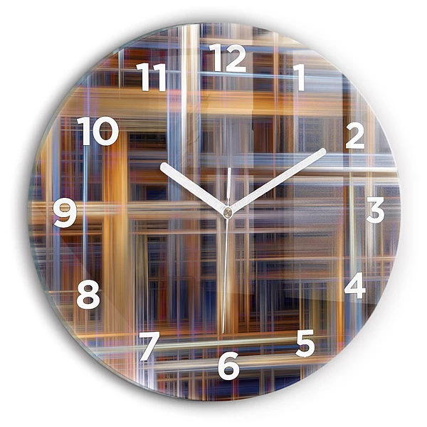 Wanduhr glas rund Geometrische Abstraktion