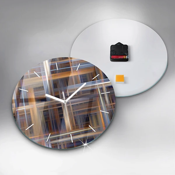 Wanduhr glas rund Geometrische Abstraktion