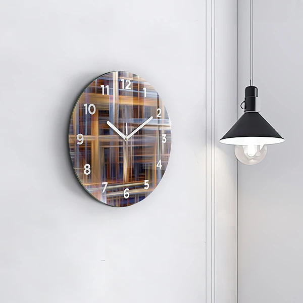 Wanduhr glas rund Geometrische Abstraktion