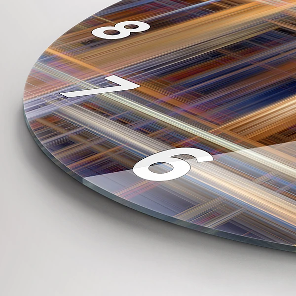 Wanduhr glas rund Geometrische Abstraktion
