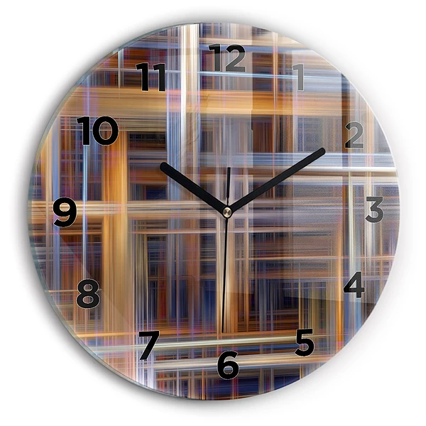 Wanduhr glas rund Geometrische Abstraktion