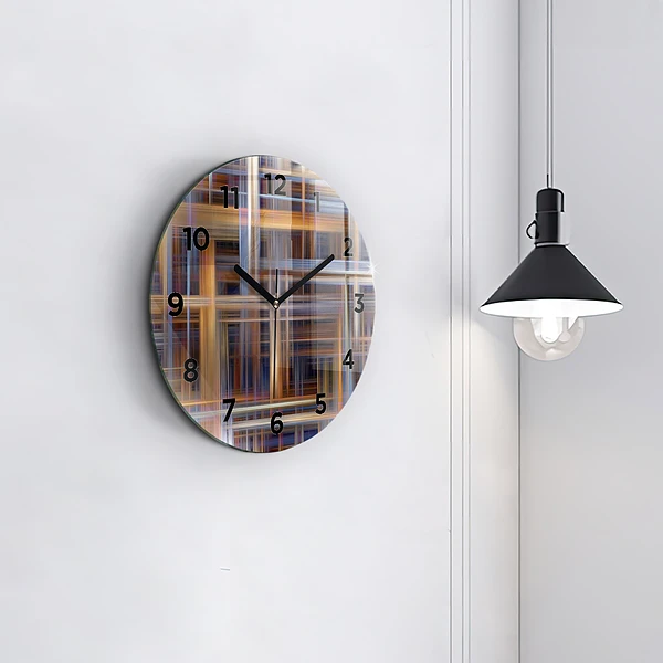 Wanduhr glas rund Geometrische Abstraktion