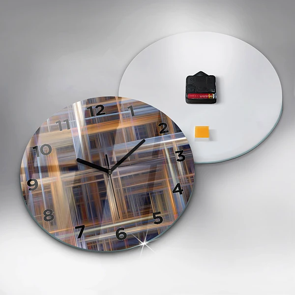 Wanduhr glas rund Geometrische Abstraktion