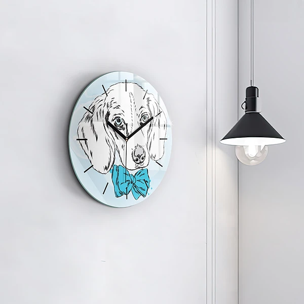 Wanduhr rund Hündchen