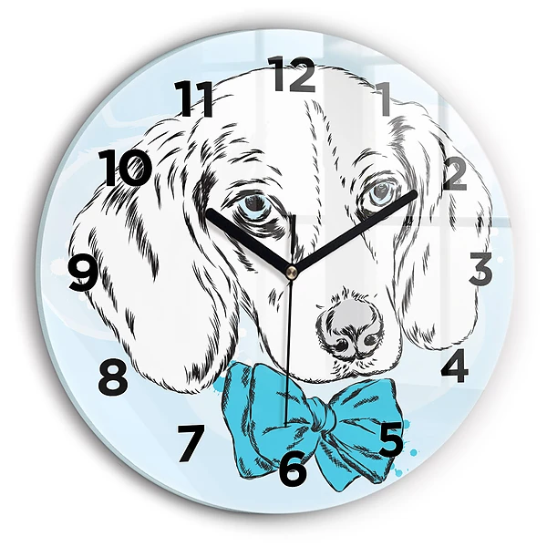 Wanduhr rund Hündchen