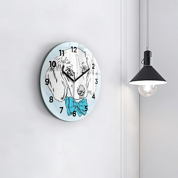 Wanduhr rund Hündchen