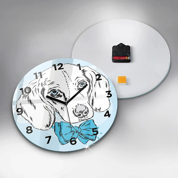 Wanduhr rund Hündchen