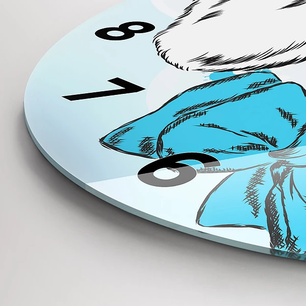 Wanduhr rund Hündchen